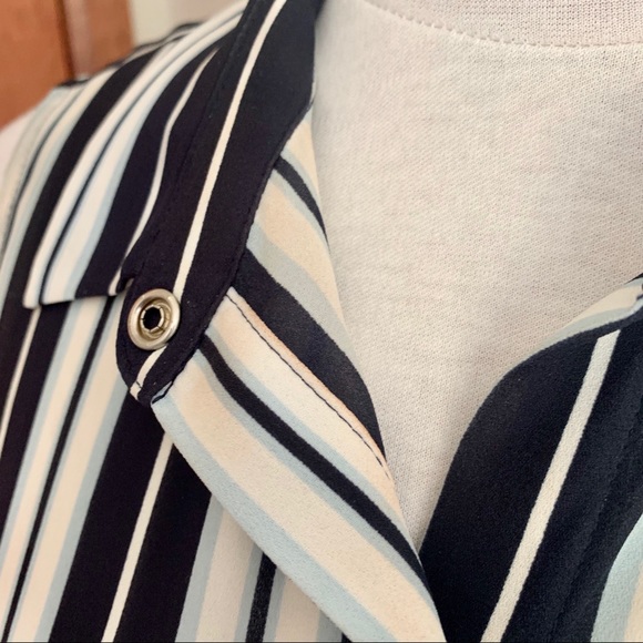 Striped Sleeveless Wrap Dress - Picture 4 of 6